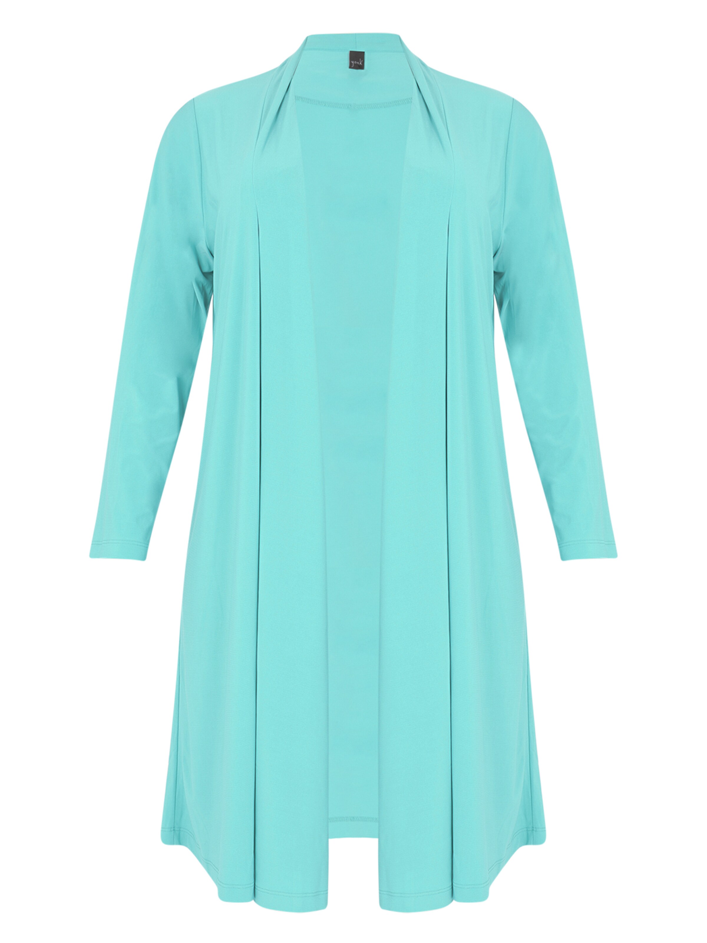 YOEK Gebreid vest 'Dolce' in Blauw: voorkant