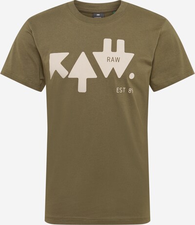 G-Star RAW Shirt in de kleur Beige / Olijfgroen, Productweergave