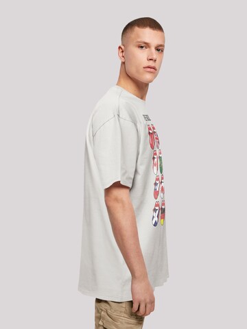 F4NT4STIC Shirt 'The Rolling Stones Voodoo Lounge Tongues' in Grijs