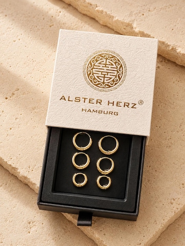 Alster Herz Ohrringe 'LUMERA'‌‌‌‌‌‌‌ in Gold