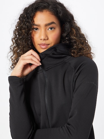 ENDURANCE Athletic Zip-Up Hoodie 'Almaty' in Black