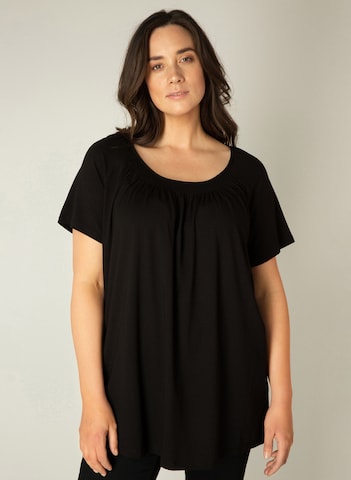 BASE LEVEL CURVY Shirt 'Yokia' in Black: front