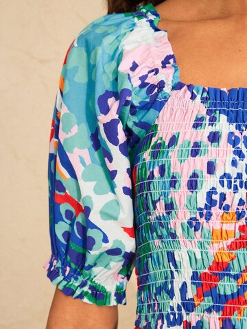 love & roses - Vestido en azul