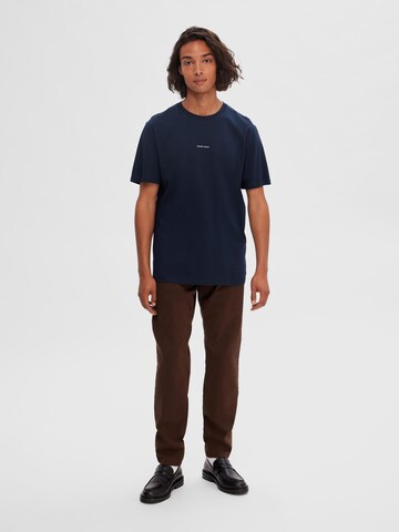 SELECTED HOMME T-shirt 'ASPEN' i blå