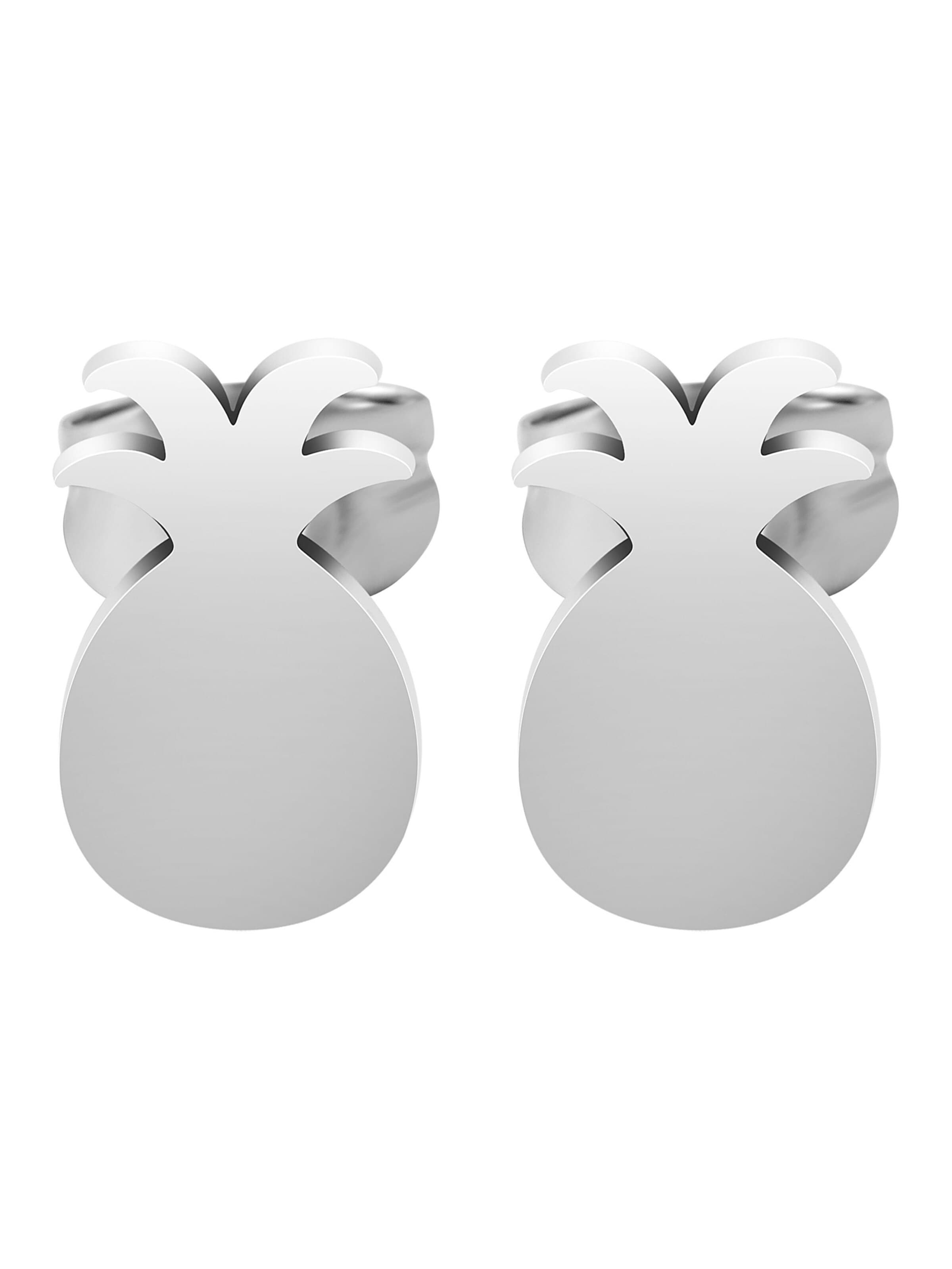 Akzent Earrings 'Marika, goldfarbig, langlebig' in Silver: front