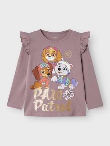 NAME IT Shirt 'Paw Patrol' in Lila