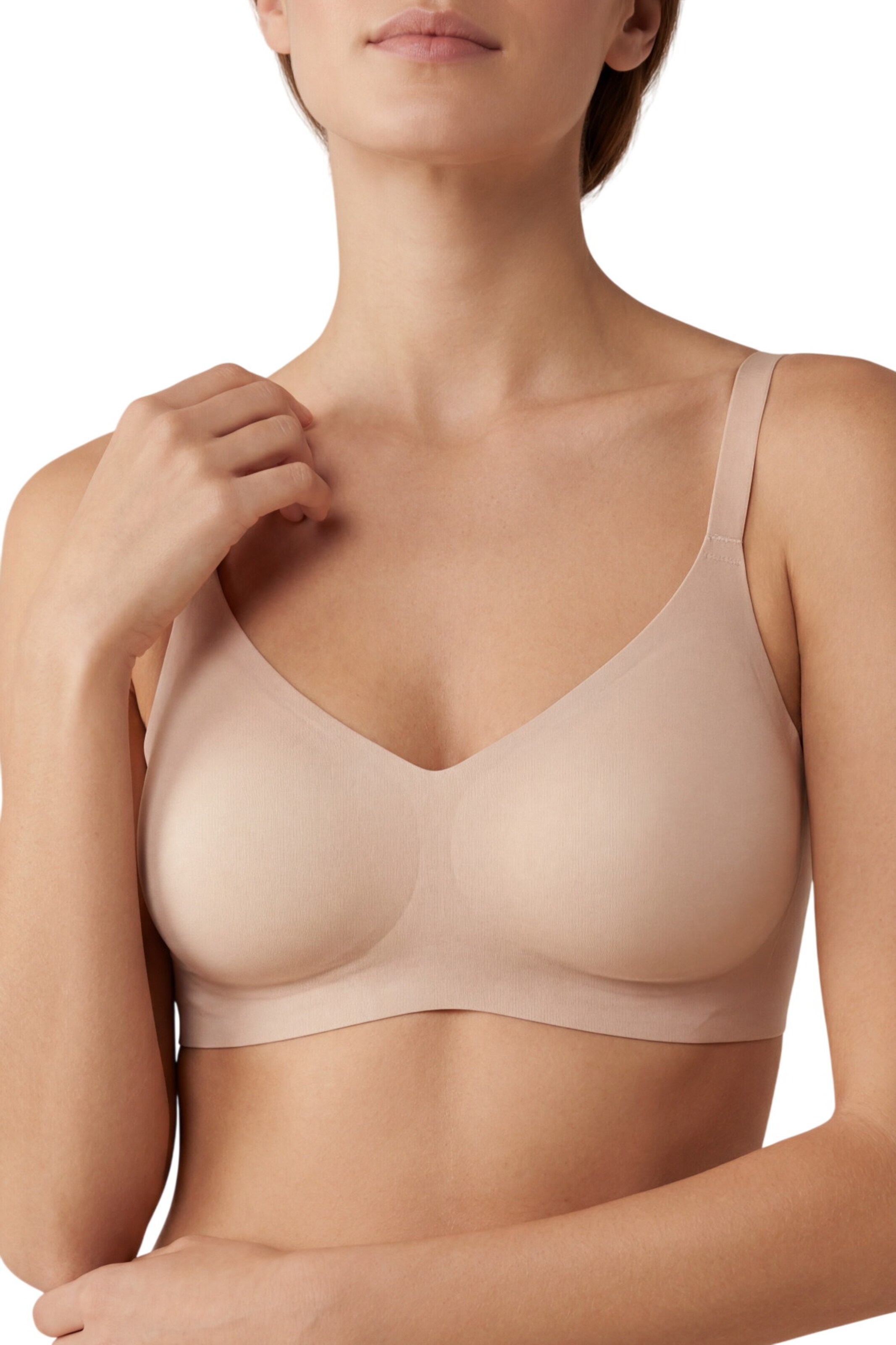 C&City T-shirt Bra in Beige: front