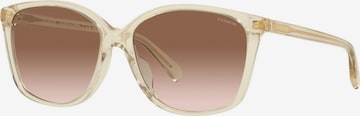 Lunettes de soleil COACH en beige : devant