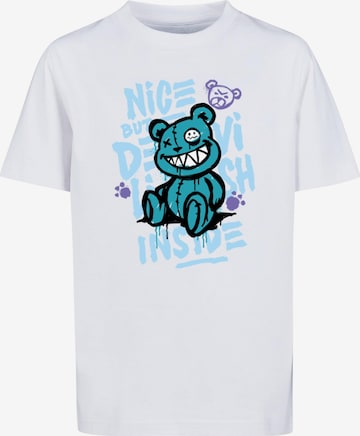 Mister Tee T-Shirt 'Nice But Devilish' in Weiß: predná strana