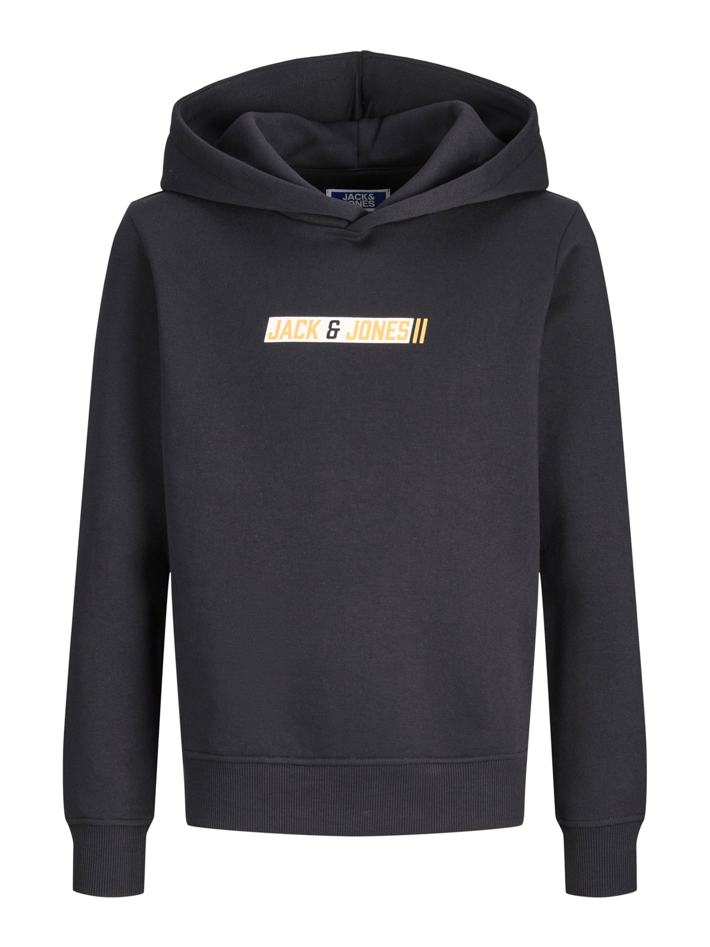 Jack & Jones Junior - Sudadera 'JJMUNK' en negro: frente