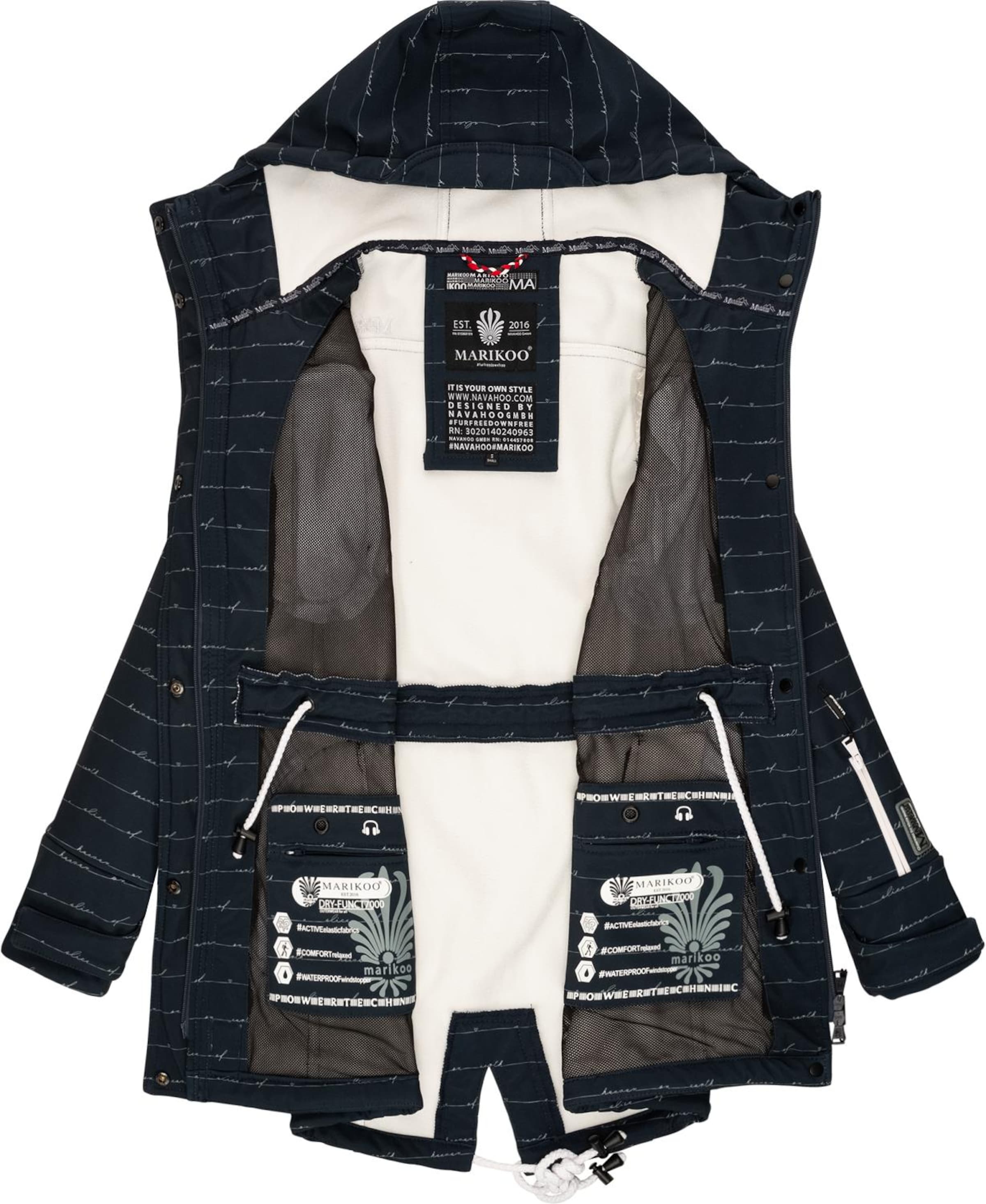 MARIKOO Funktsionaalne mantel 'Zimtzicke', värv sinine