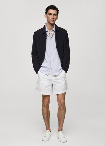 MANGO MAN Regular Pants 'Moon' in White