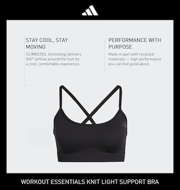 ADIDAS PERFORMANCE Bustier Sports-BH i sort