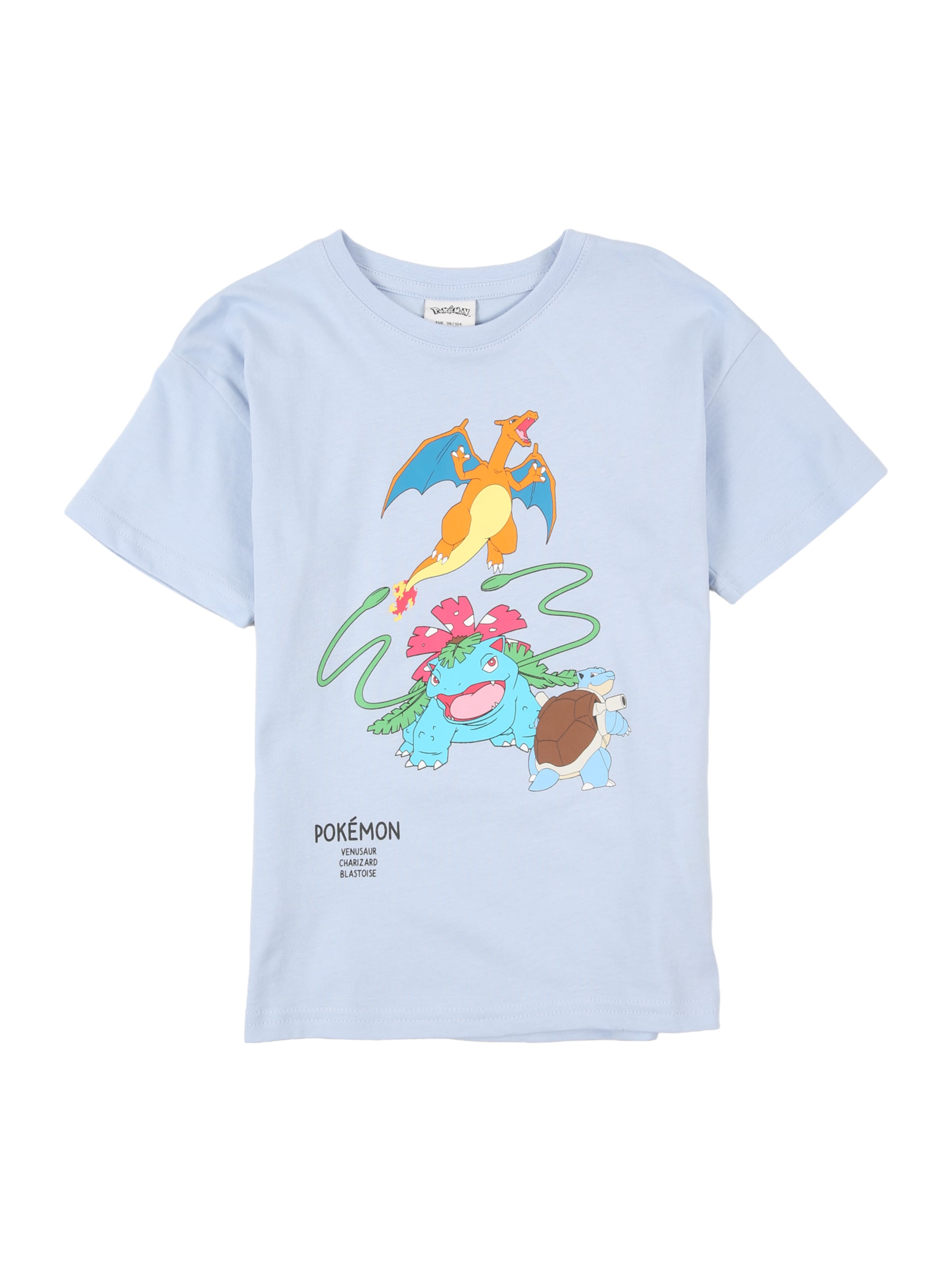 Lindex T-shirt 'Pokemon' i blå: framsida