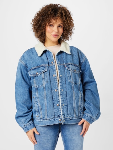 Levi's® Plus Overgangsjakke '90s Sherpa Trucker' i blå: forside