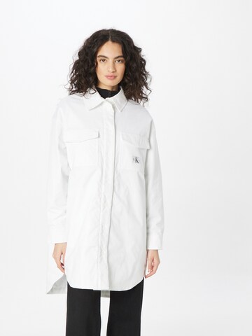 Veste mi-saison Calvin Klein Jeans en blanc : devant