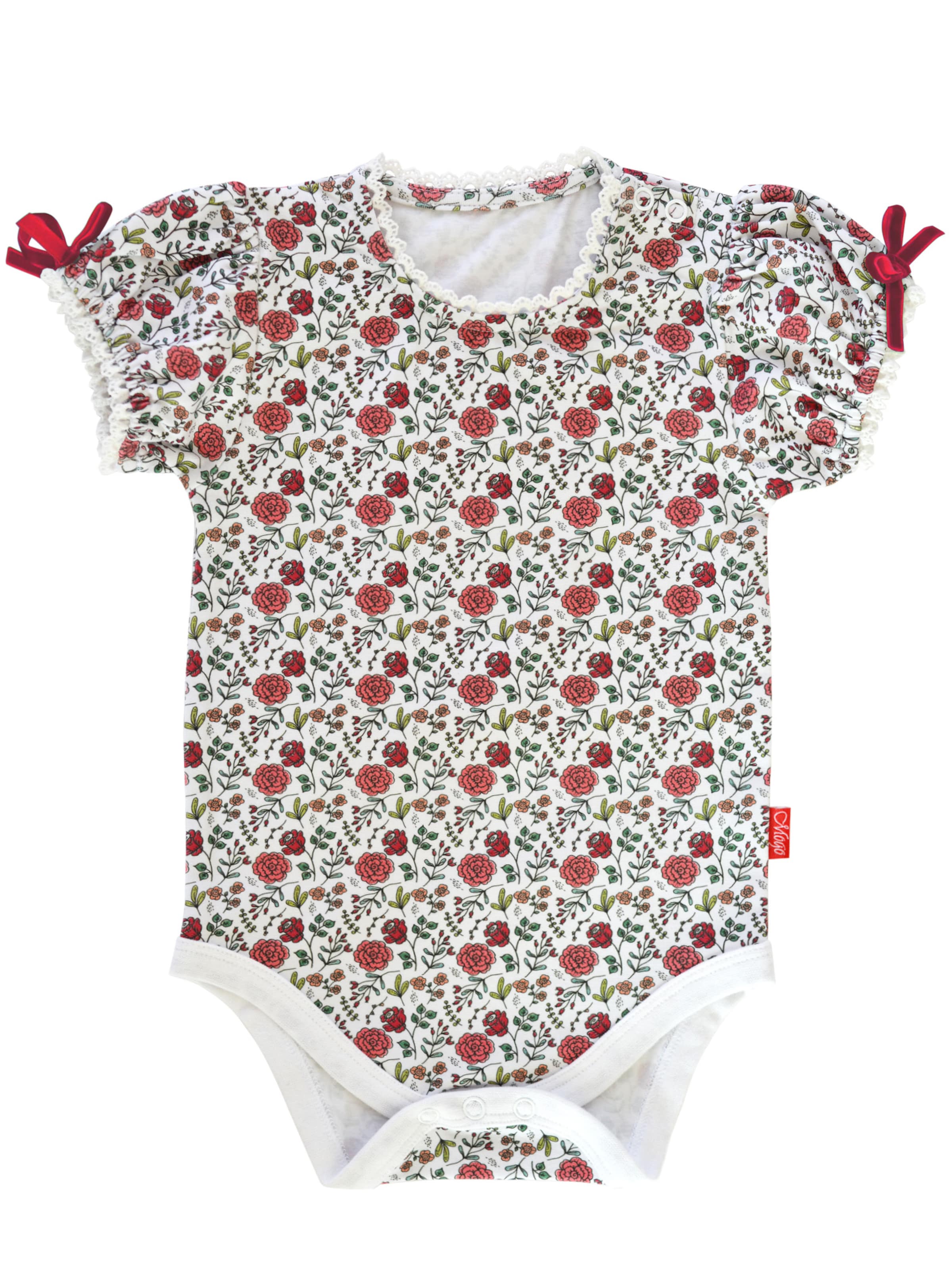 Mogo Strampler/Body 'Nelion'‌‌ in Rot: Vorderseite