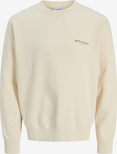 JACK & JONES Sweatshirt 'JJEDover' em castanho / branco lã, Vista do artigo