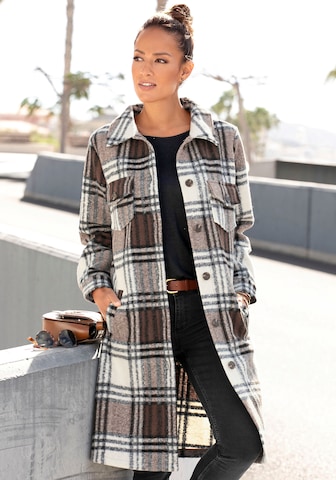 LASCANA Between-Seasons Coat in Brown: front