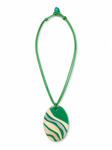 COLLEZIONE ALESSANDRO Necklace 'Marea' in Green: front