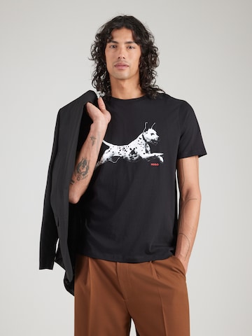 HUGO Shirt 'Dirunn' in Zwart: voorkant