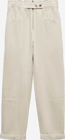 MANGO Regular Broek 'CAMILA' in Beige: voorkant