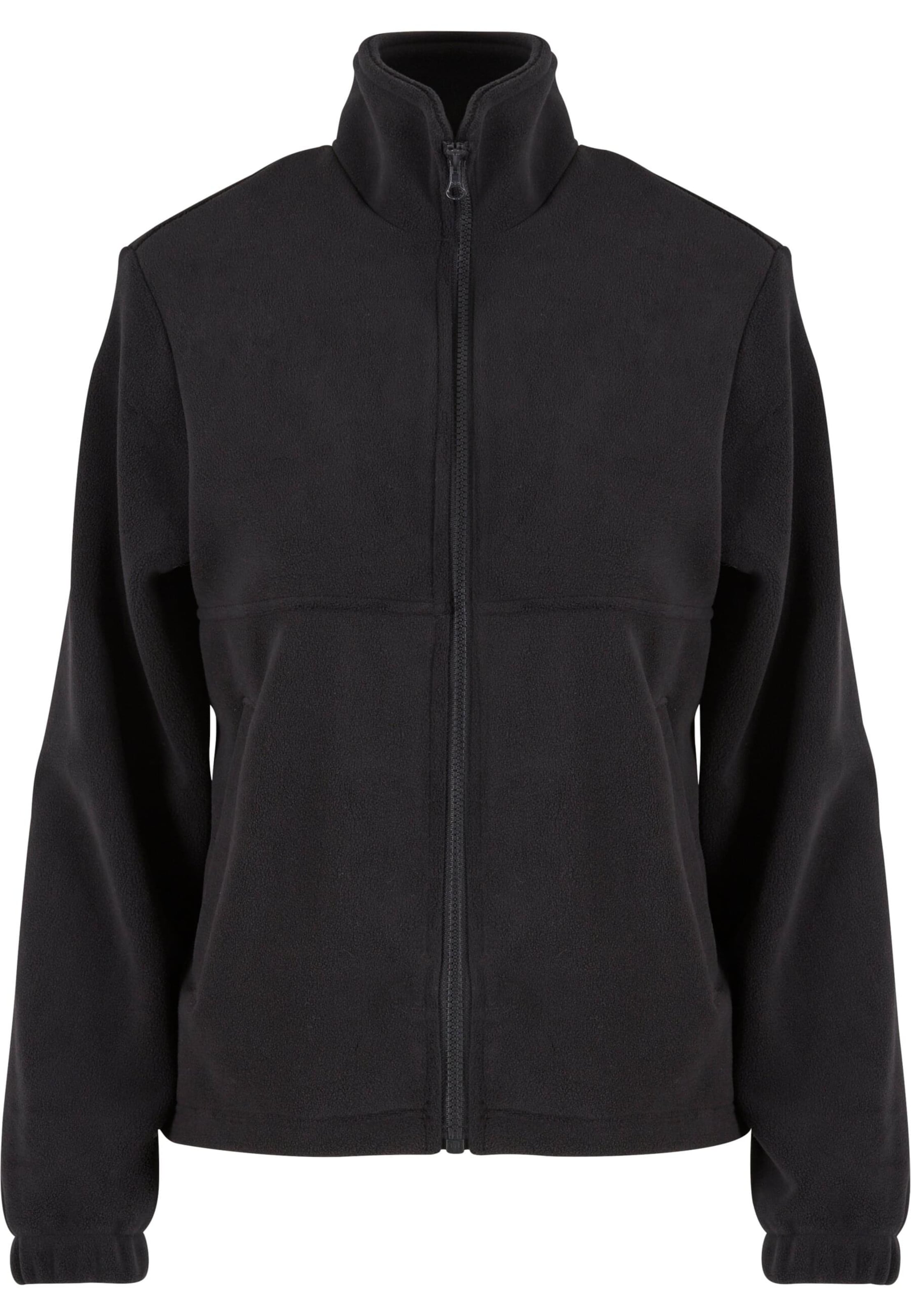 Veste en polaire Urban Classics en noir : devant