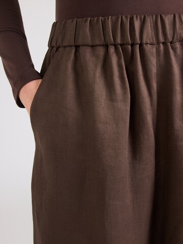 Wide Leg Pantalon 'CANNETI' MM by Max Mara en marron