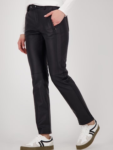 Slimfit Pantaloni de la monari pe negru