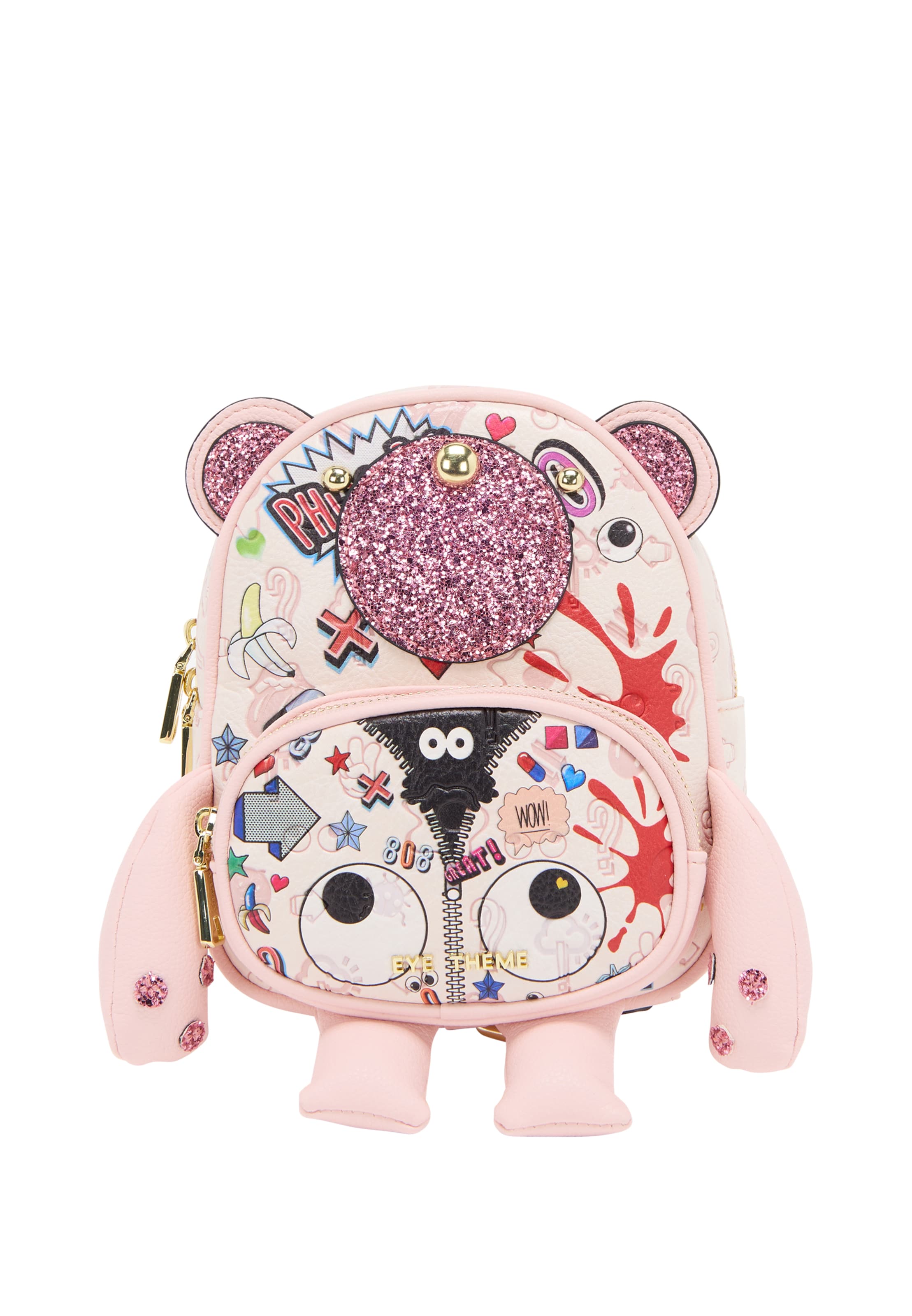 MYMO Seljakott 'Pop Eyetheme' helesinine / roosa / tumeroosa / must, Tootevaade