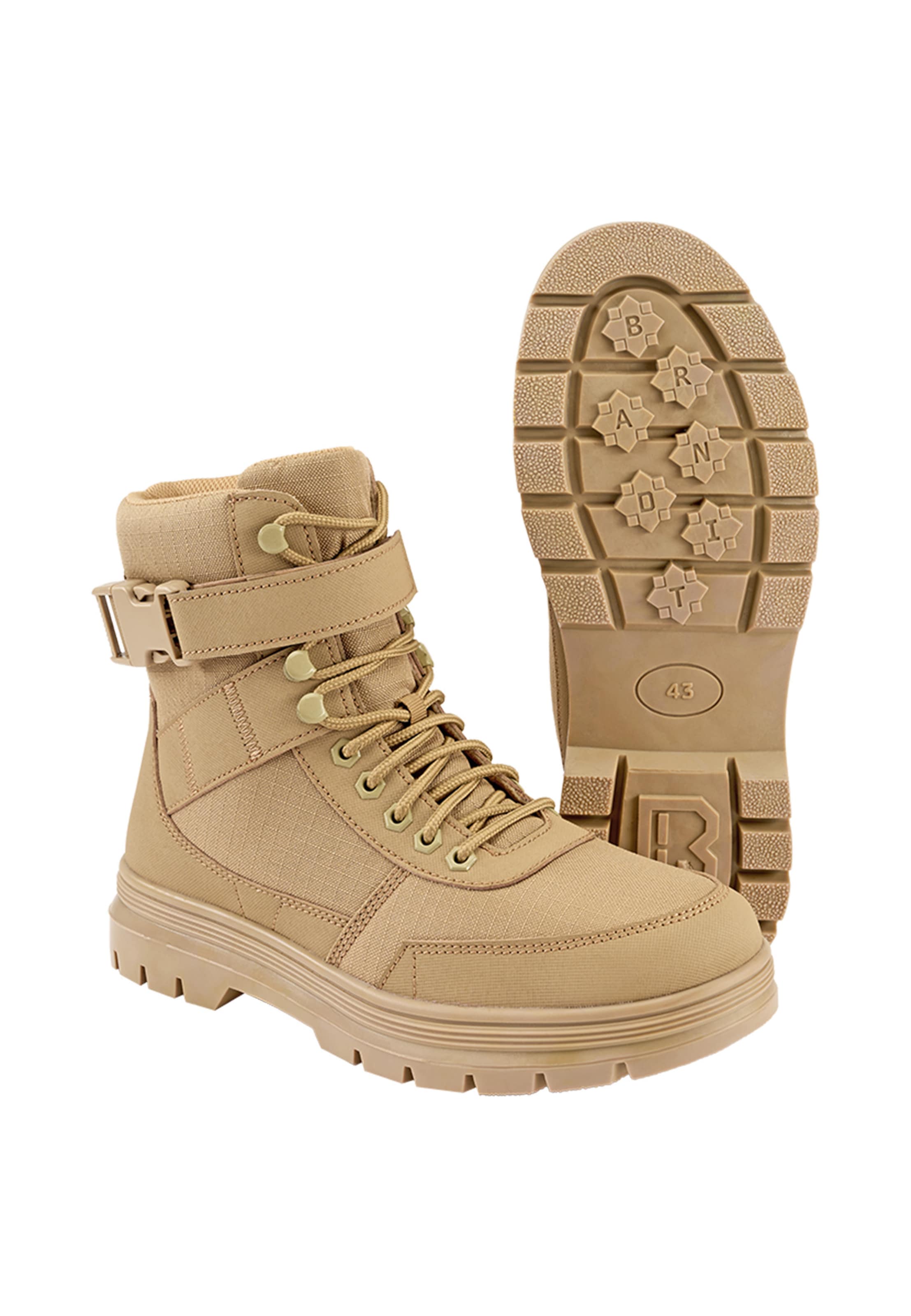 Brandit Schnürstiefelette in Beige