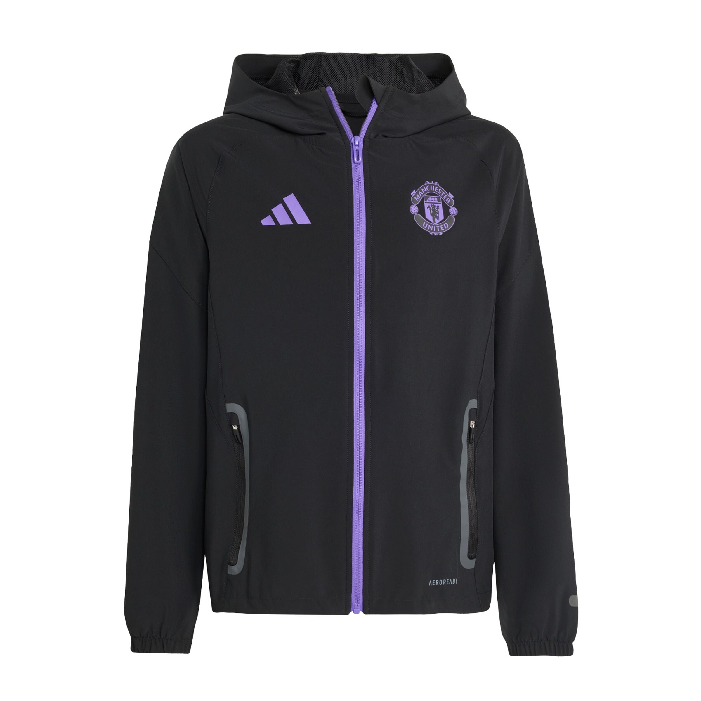ADIDAS PERFORMANCE Sportjas 'Manchester United Tiro 25 Competition' in Zwart: voorkant
