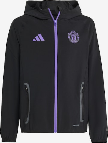 ADIDAS PERFORMANCE - Chaqueta deportiva 'Manchester United Tiro 25 Competition' en negro: frente
