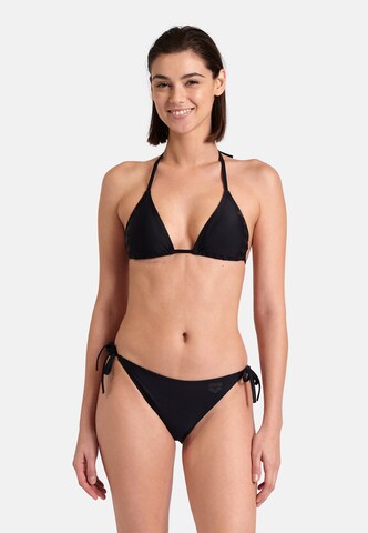 ARENA Triangel Bikini 'TEAM STRIPE' in Zwart: voorkant