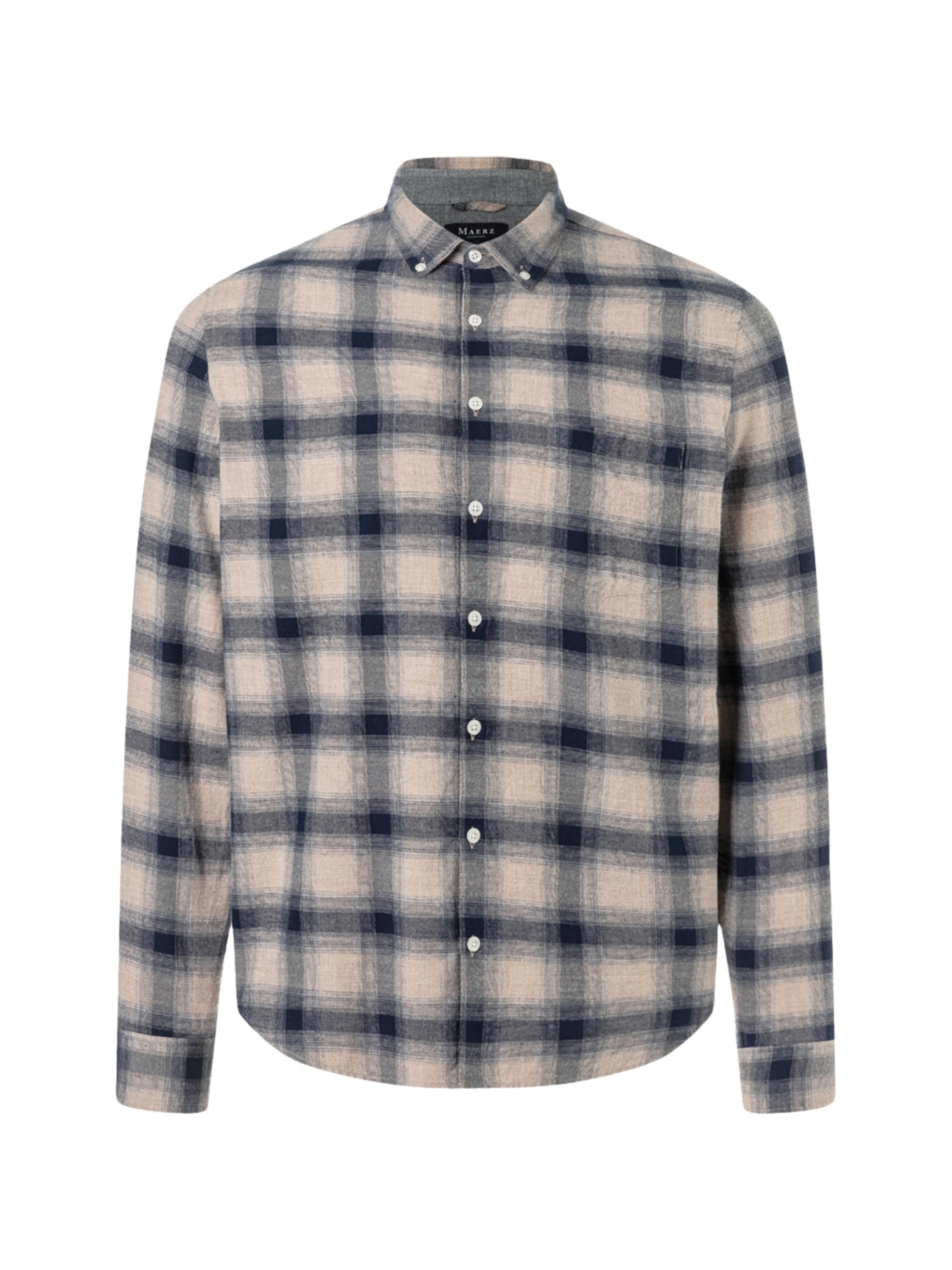 MAERZ Muenchen Hemd in navy / taupe, Produktansicht