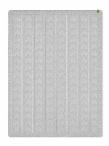 BergBiber Baby Blanket 'Strickdecke - 100% Bambus' in Grey: front