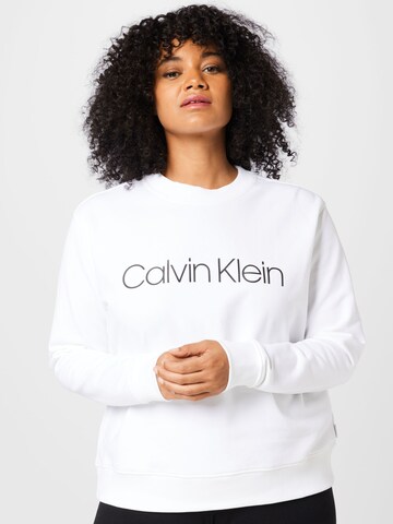 balta Calvin Klein Curve Megztinis be užsegimo: priekis
