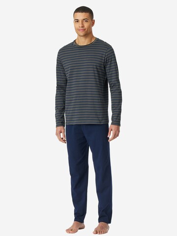 SCHIESSER Pyjama lang 'Casual Essentials'‌‌‌‌‌ in Grau: Vorderseite