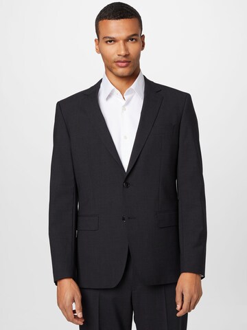 BOSS Slim Fit Sakko 'Huge' in Grau: Vorderseite