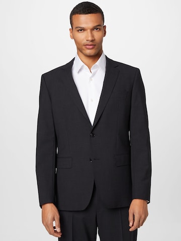 BOSS Black - Ajuste estrecho Chaqueta tipo saco para negocios 'Huge' en gris: frente