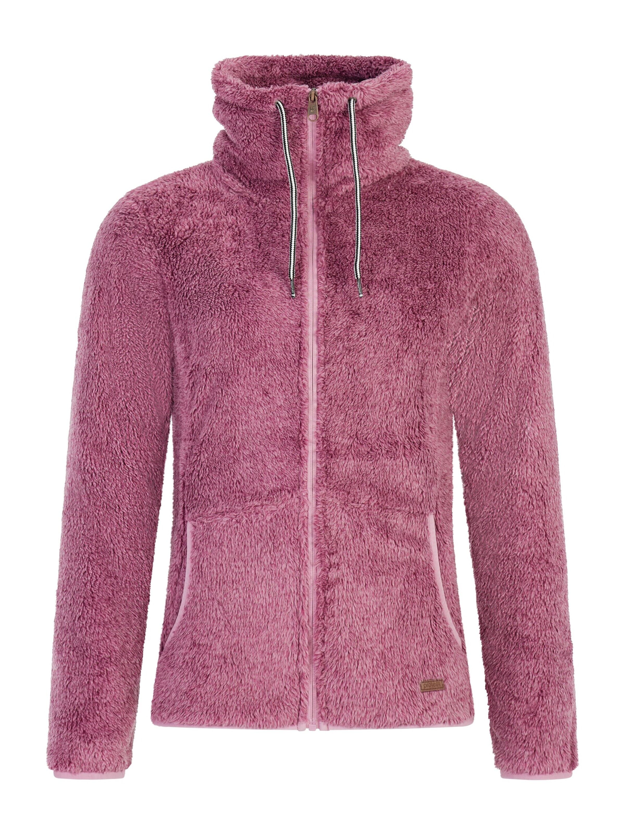 PROTEST Fleece jas 'RIRI' in Lila: voorkant