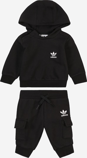 Treningas 'Hoodie Cargo Set' iš ADIDAS ORIGINALS, spalva – juoda / balta, Prekių apžvalga