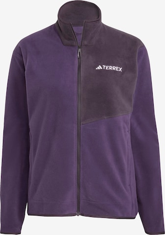 Veste en polaire fonctionnelle ADIDAS TERREX en violet : devant