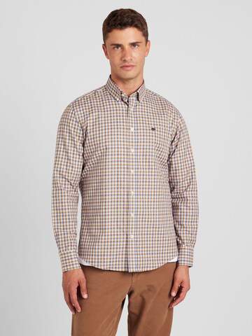 FYNCH-HATTON Regular Fit Hemd in Braun: Vorderseite