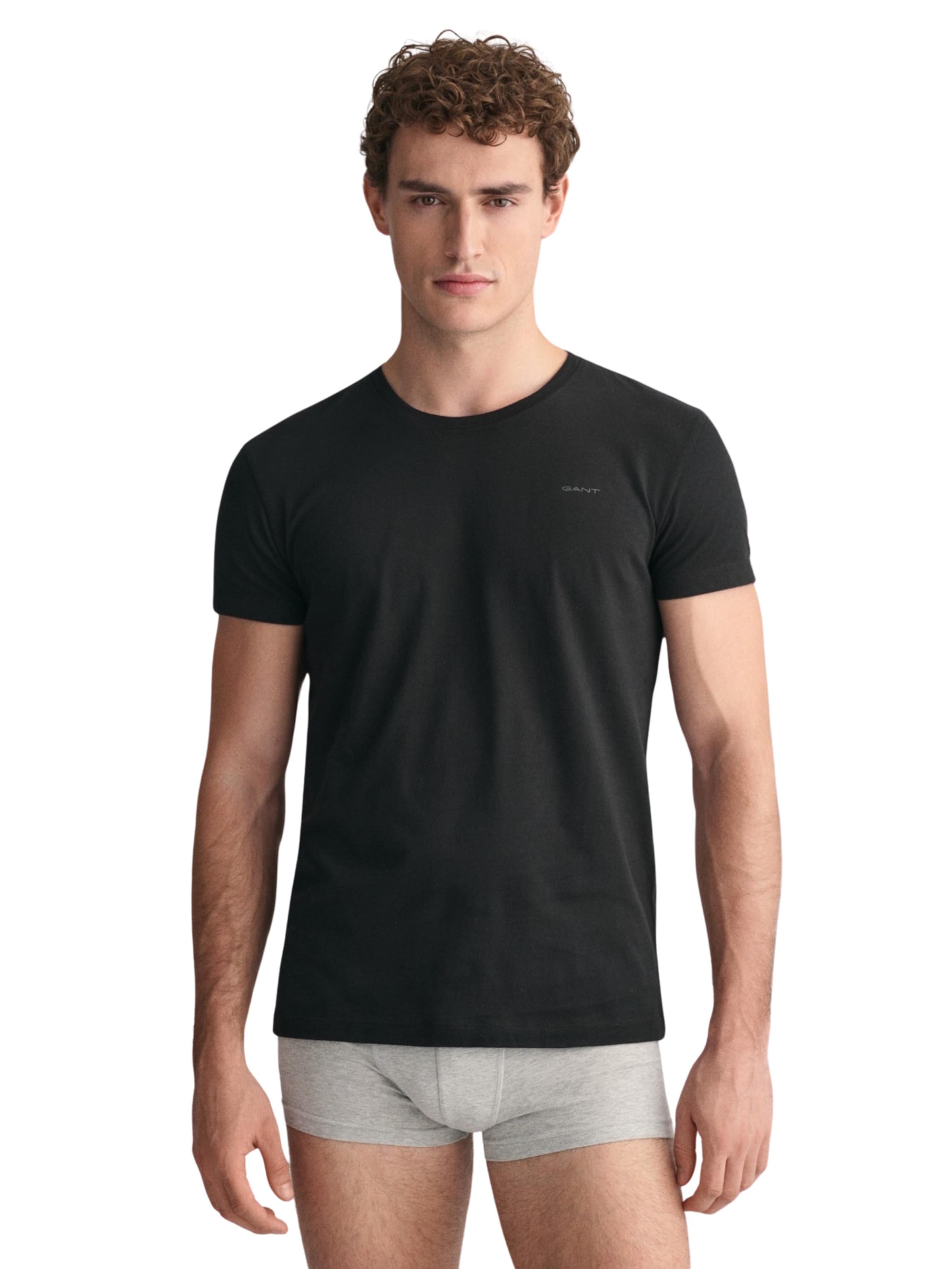 T-Shirt GANT en noir : devant