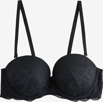 Next Push-up Rintaliivi 'Wow' värissä musta: etupuoli