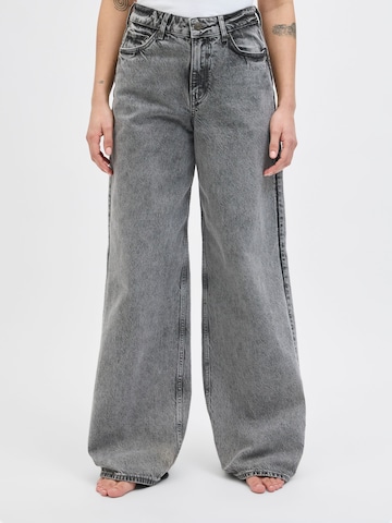 JJXX Wide leg Jeans 'JXTokyo' in Grijs: voorkant