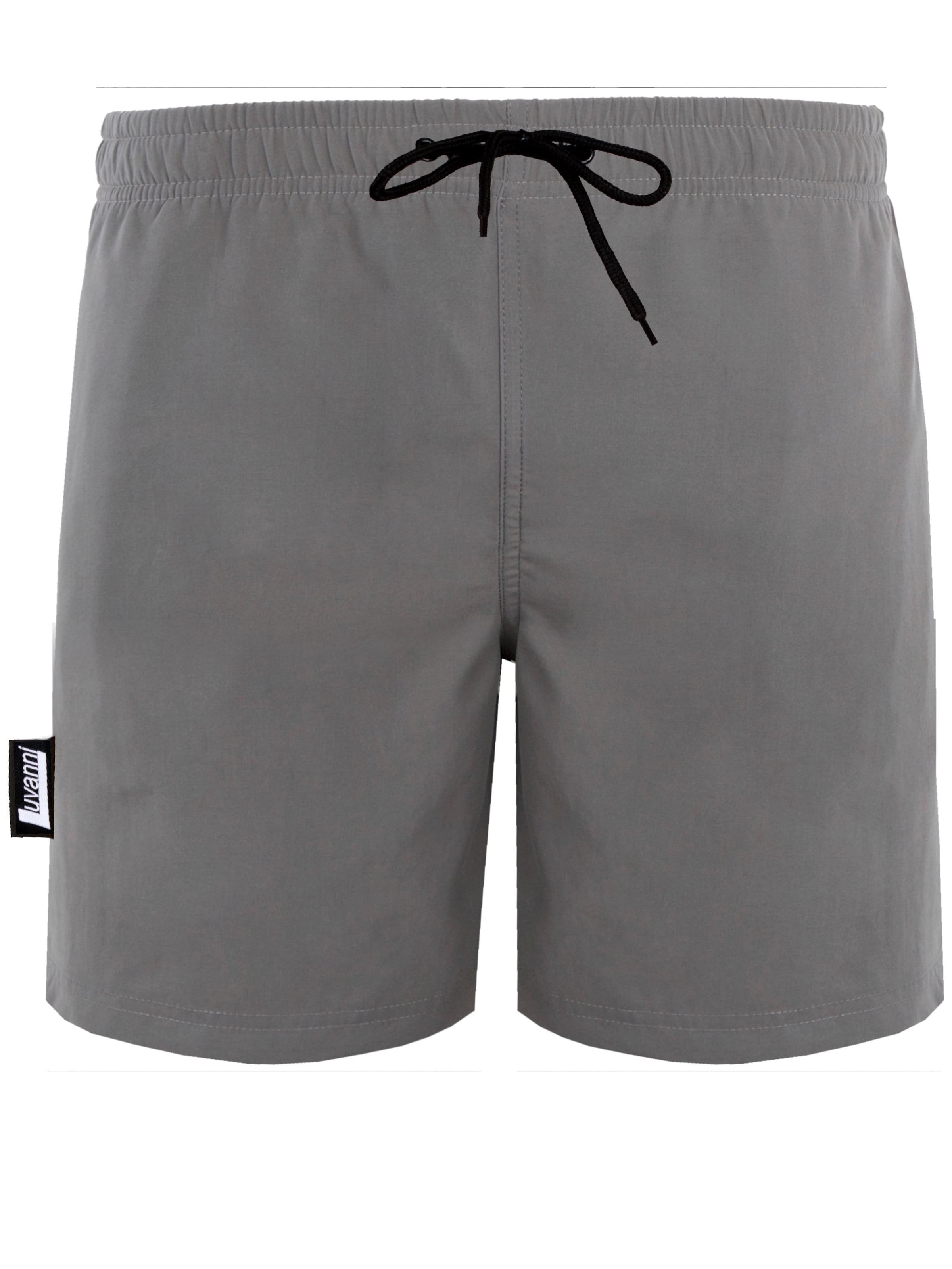 Luvanni Badeshorts 'Badehose Style 5 Boardshorts recyceltes Material'‌ in Grau: Vorderseite