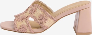 Mule love & roses en beige : devant