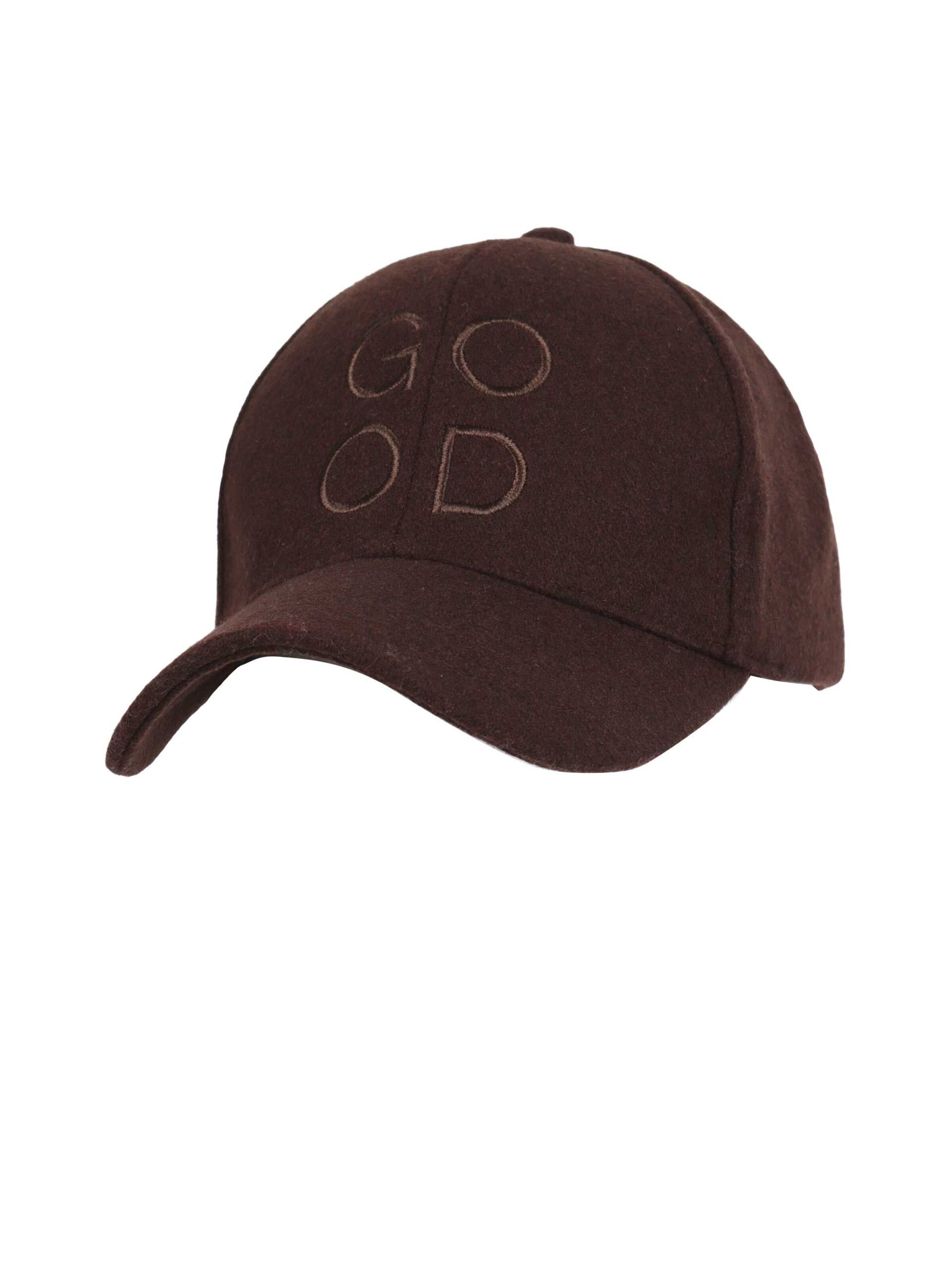 SAMAYA Cap 'Good' in Braun: Vorderseite